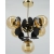 Lampa wisząca metalowa złoto-czarna 5-punktowa 8075/5 - Lampy Elem